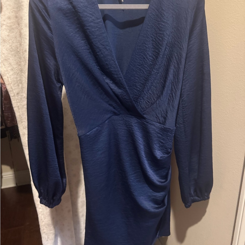 Tyche Deep Blue Long Sleeve Dress